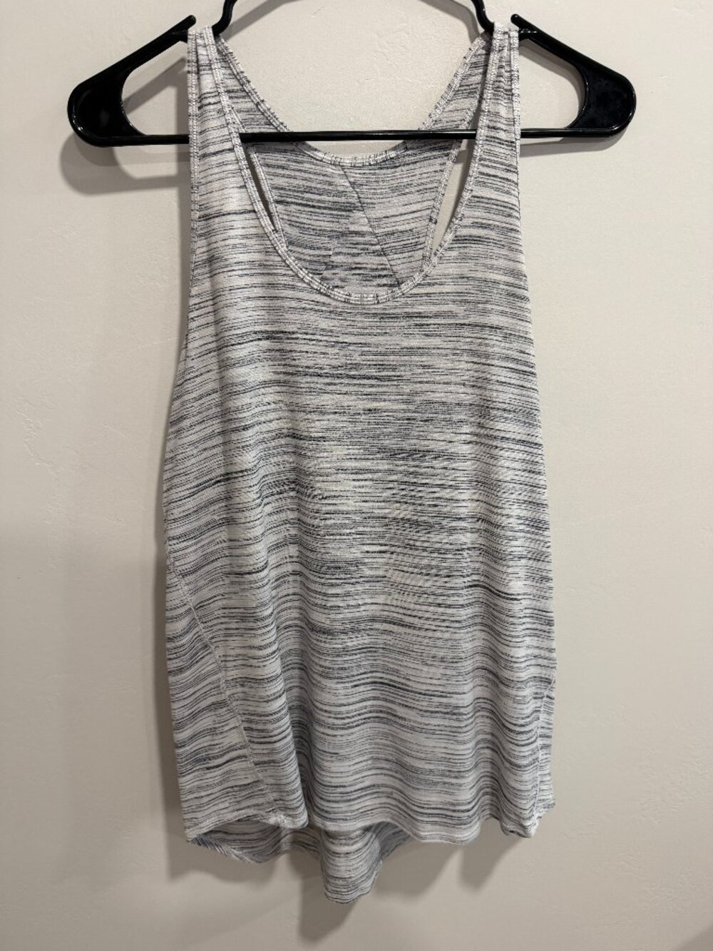 Lululemon Tank Top Space Dye Essential Pleated Racerback Tank Top Black Size 6/8